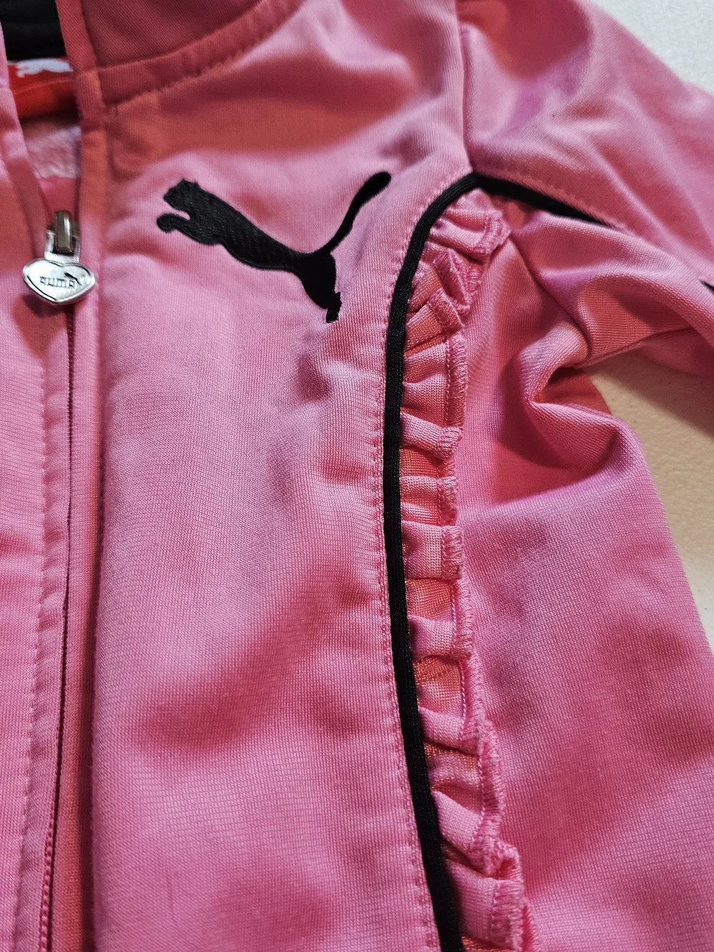 Puma Pink Girls Zip-Up Jacket